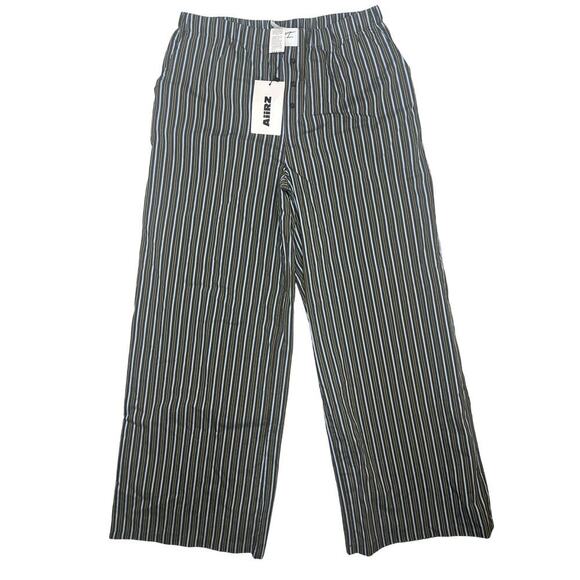 Aiirz Pants - NWT Aiirz Olive Green/Blue Striped Pajama Pant Trousers Preppy City Classic sz L